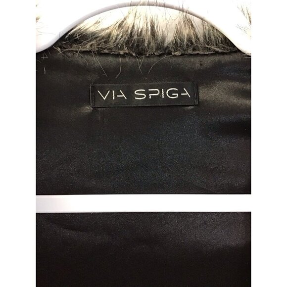 Womens Via Spiga Vest Size M/L Front Pockets Zippered Imitation Fur 🤩 - Picture 6 of 6